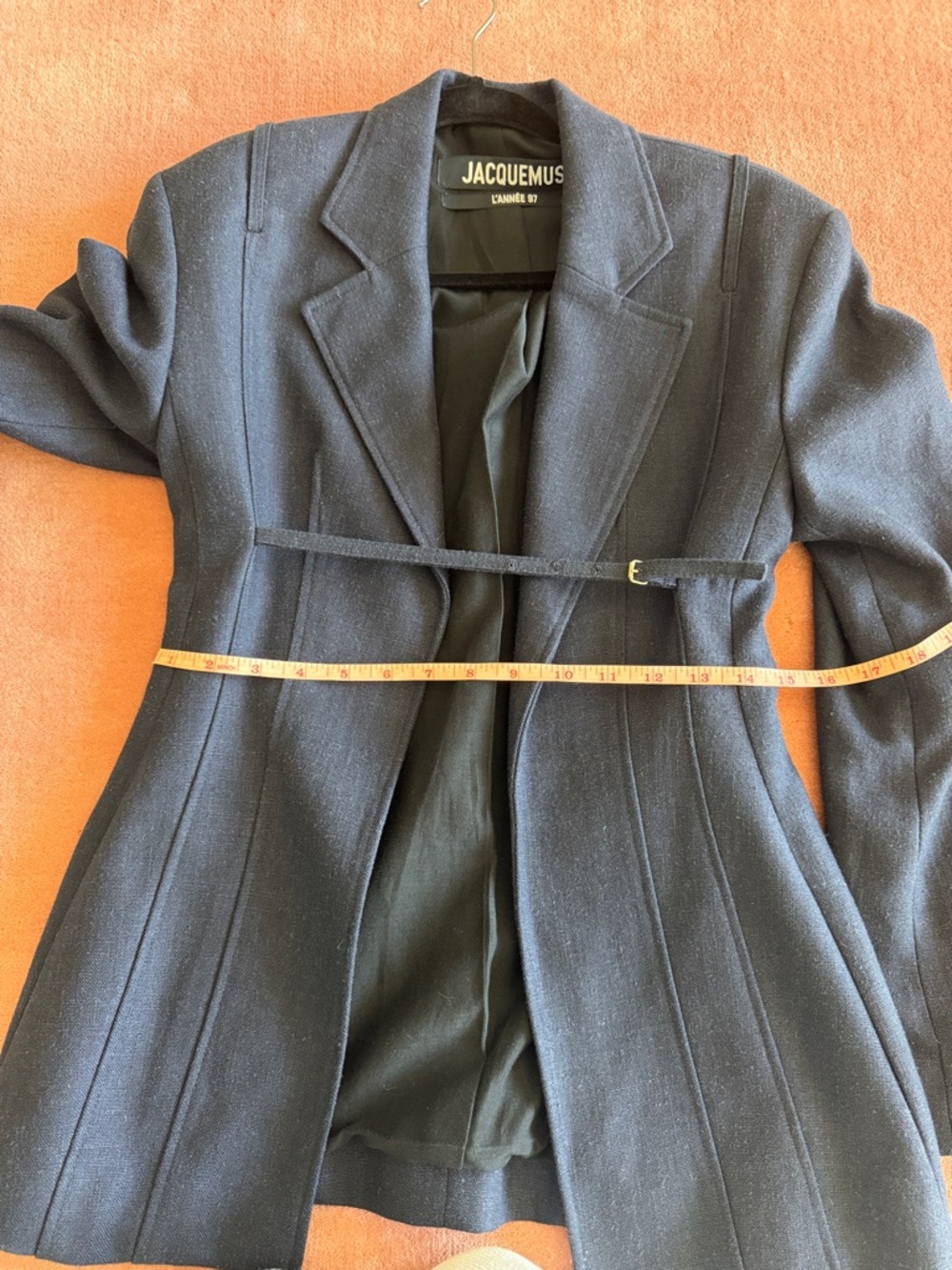 JACQUEMUS Navy Linen Blazer (34) - Picture 14 of 15